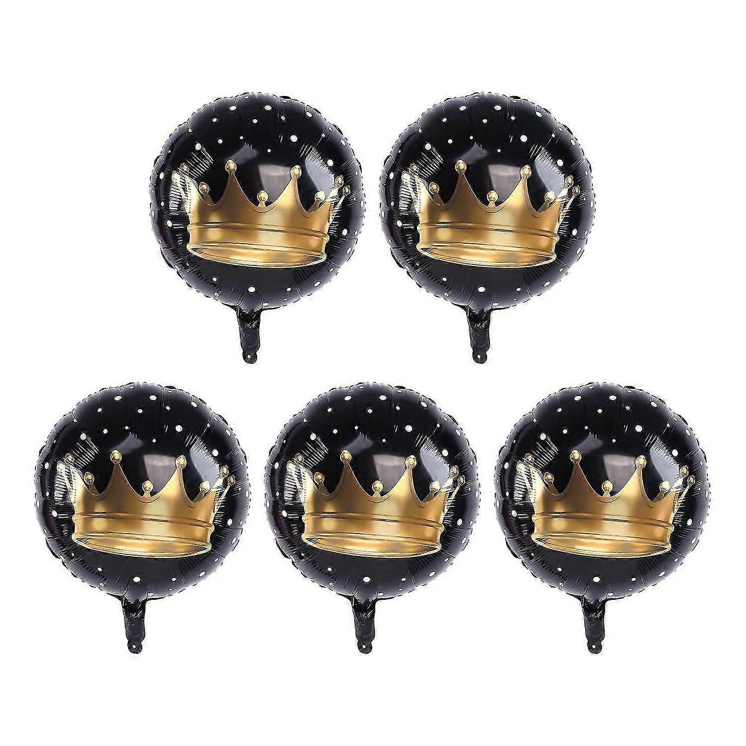 2025 أحدث طراز 5 قطع بالونات الذهب الأسود آمنة غير سامة لطيف نمط حزب