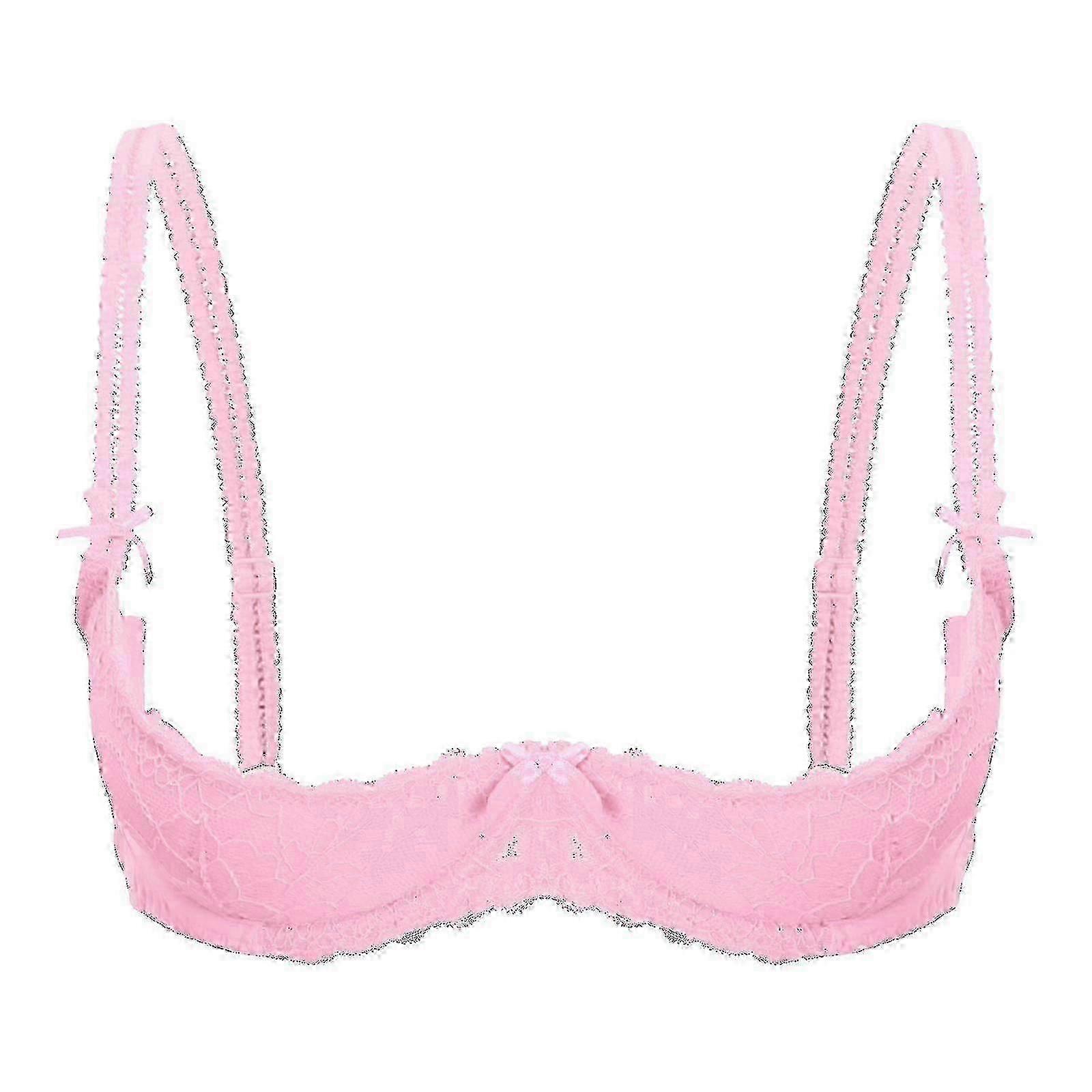 Szexi fehérnemű nyitott mellkas push up melltartó 1/2 csésze drót csipke állítható pánt párnázott melltartó női Banmo fehérnemű