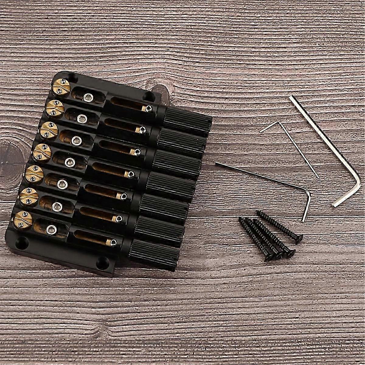 7 String Headless Metal Saddle Bridge Musical Instrument Replacement Headless Guitar Accessories