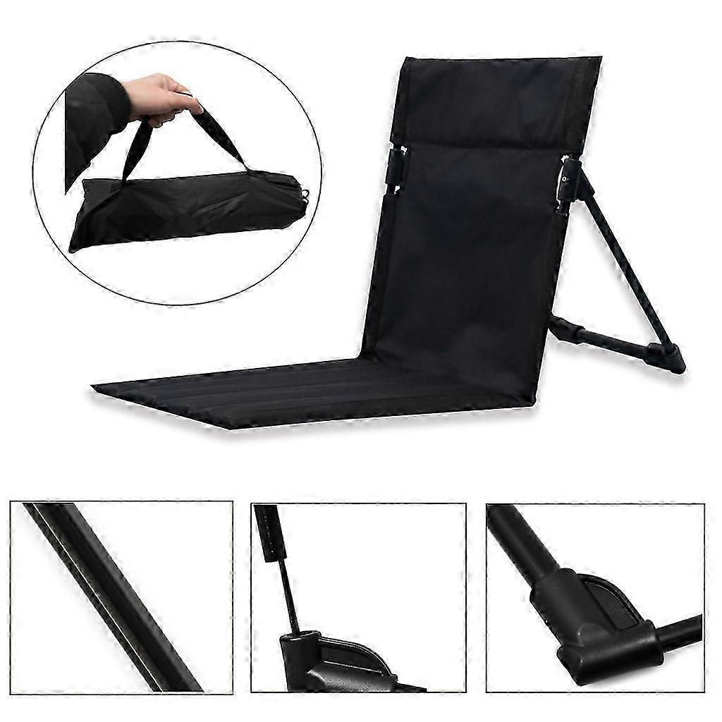 Padded chair for camping - Lightweight folding seat with backrest
