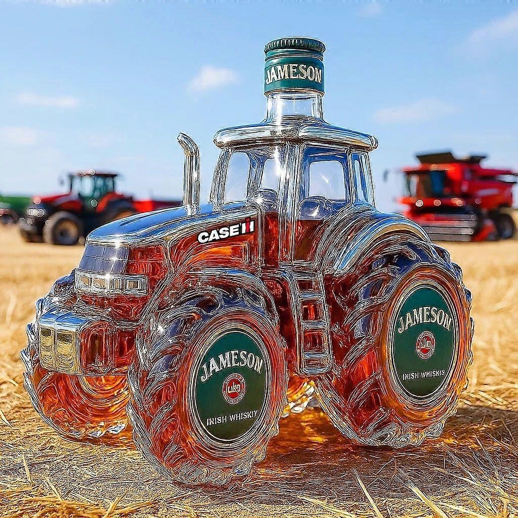 ウイスキーボトルトラクター形状10オンスノベルティクリエイティブトラクターテーマ空ボトル