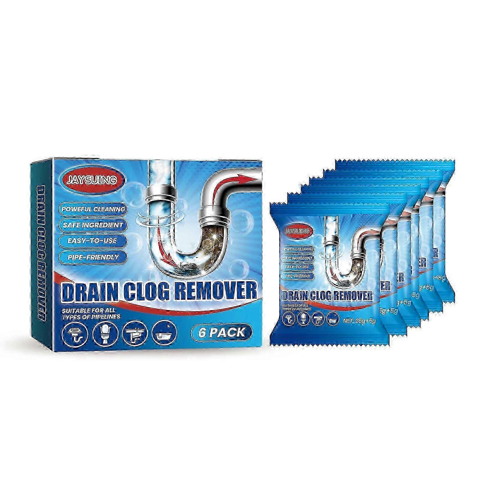 Drain Clog Remover Powder, Toilet & Kitchen Sewer Anti-Clogging, Unclogging, Cleaning & Deodorizing Powder