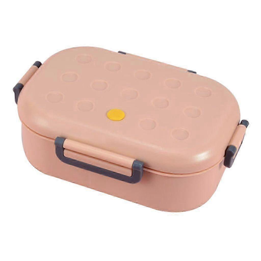 Square Lunch Box with Spoon - Pink