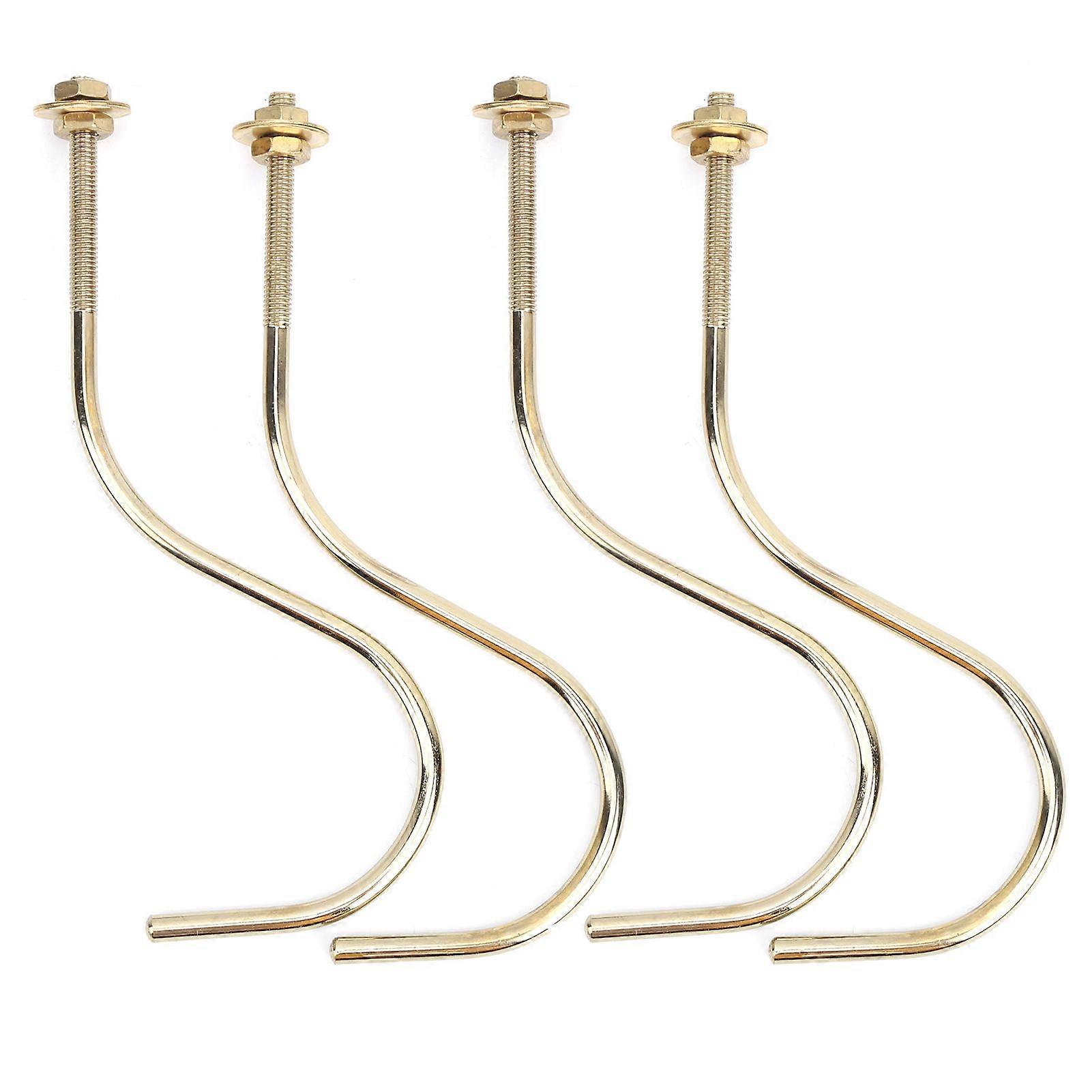 2 Set 4pcs Copper Billiards Snooker Pool Table Edge Hook Cue Racks Billiards Supplies