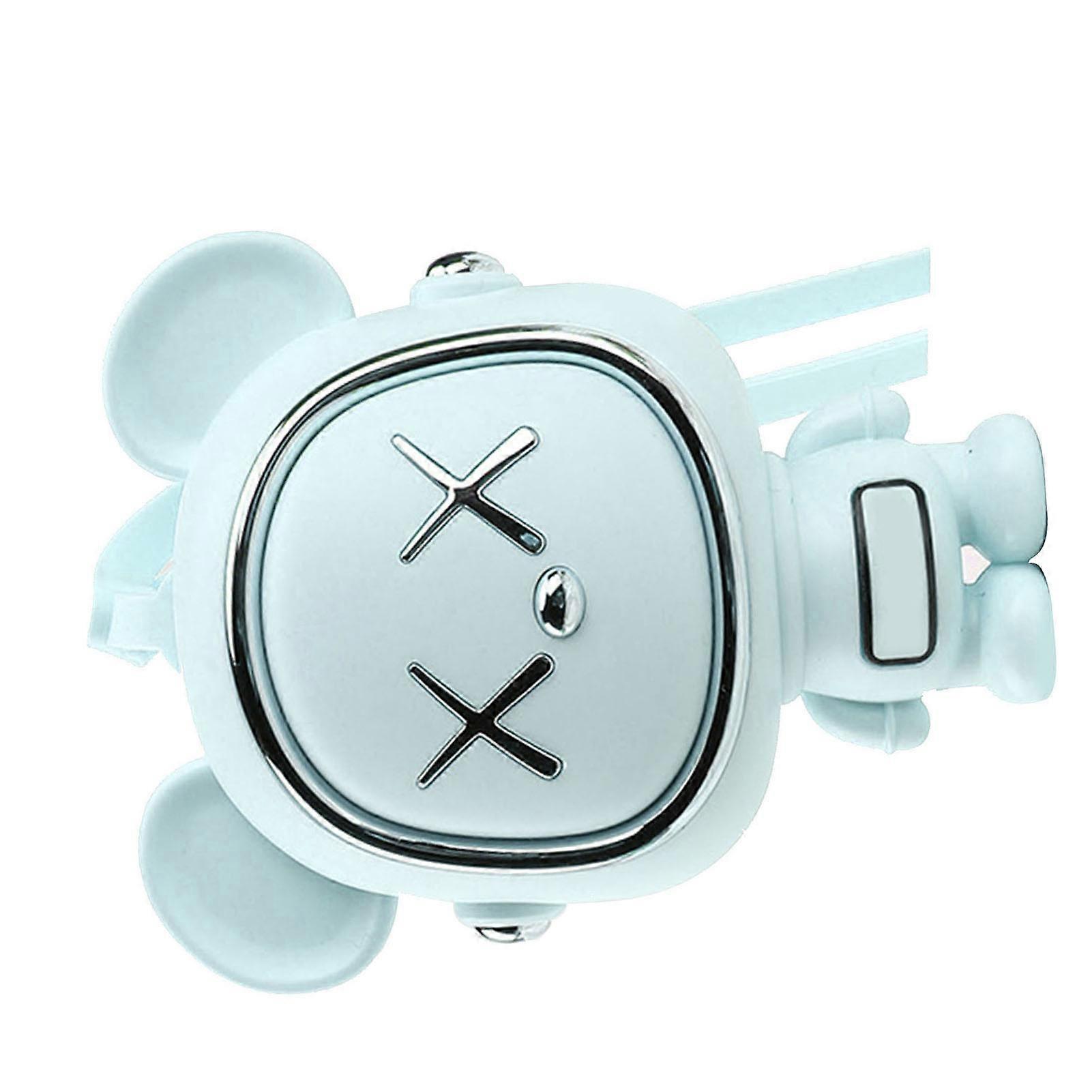 Portable Bear Shape Bladeless USB Fan 6x40x8.5cm Blue