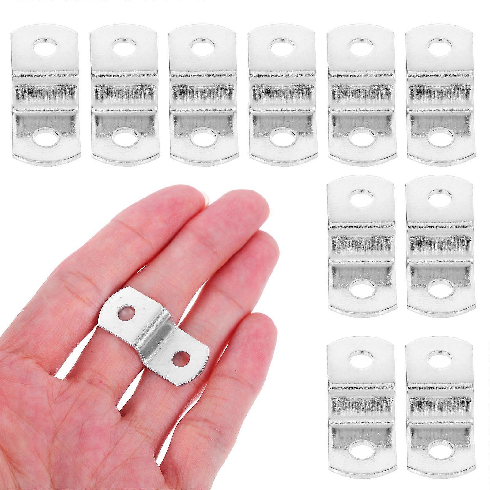 Silver Z-Shaped Metal Clips for Picture Framing 50Pcs Angle Brackets