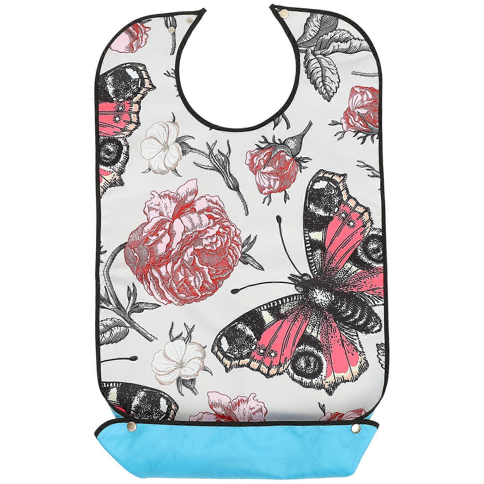 Waterproof Adult Bib for Elderly Use Durable Double-Layer Adult Bib