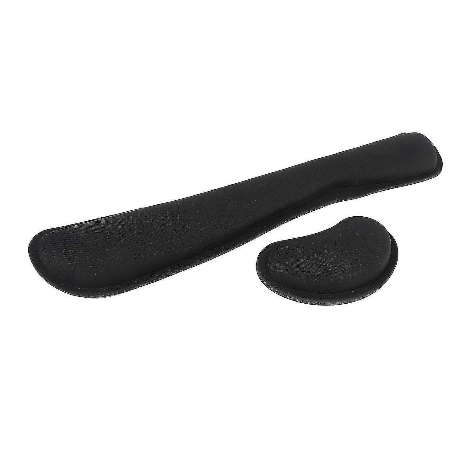 Gel Memory Foam Set Keyboard Wrist Rest Pad, Mouse Wrist Cushion Support for Office, ,Black