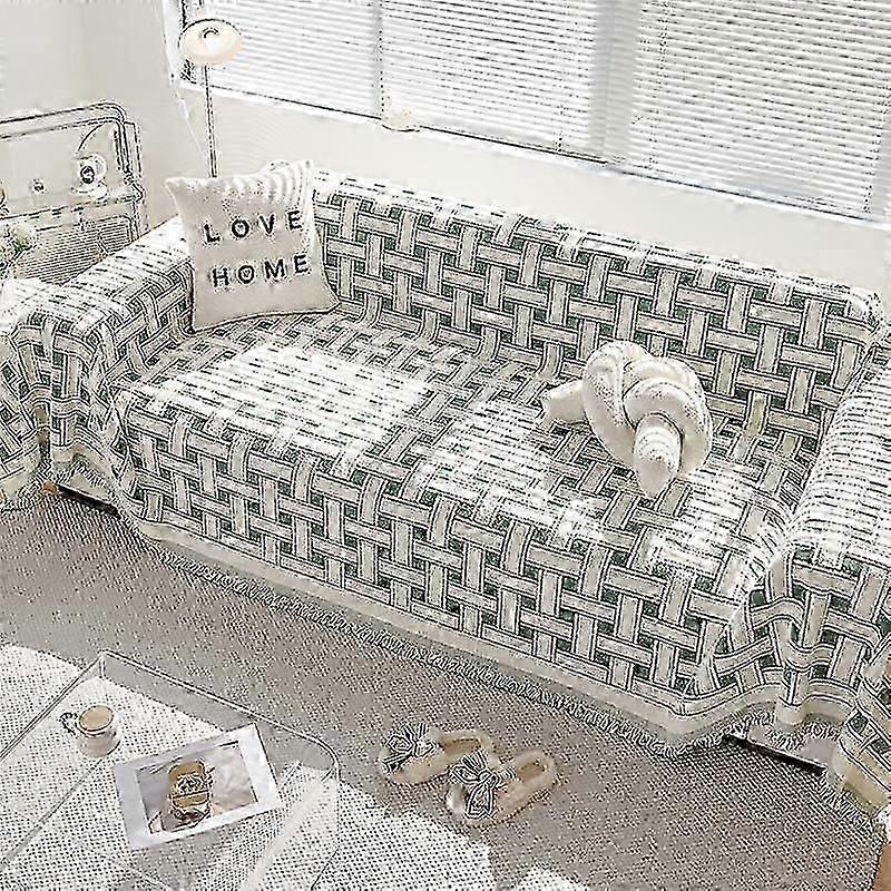 1pc Sofa Cover, Universal Sofa Slipcover For All Seasons, Non-slip Sofa Cover Blanket, Sofa Cushion Protective Cover, Suitable F
