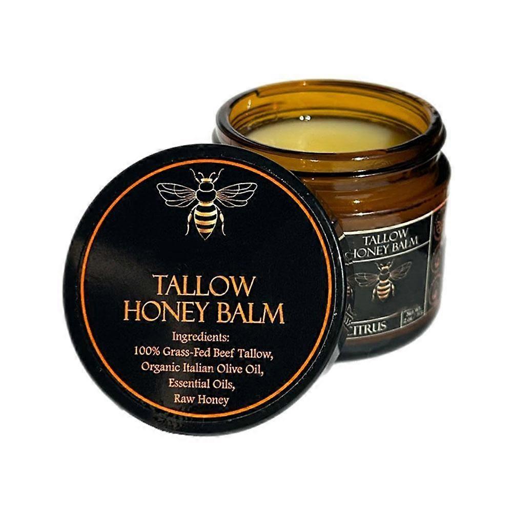1-3pcs Organic Grass-Fed Beef Tallow Balm with Raw Honey