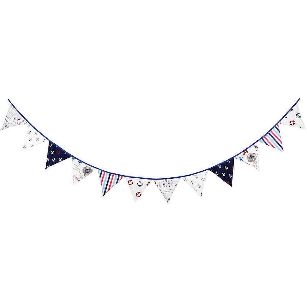 Assorted Color Pirate Theme Triangle Pennant Garland Banner 12 Flags