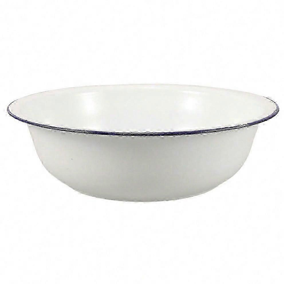 Retro Enamel Wash Basin 32cm Designed For Laundry And Bathroom Use 1Pack Compatible With Home Living-Good