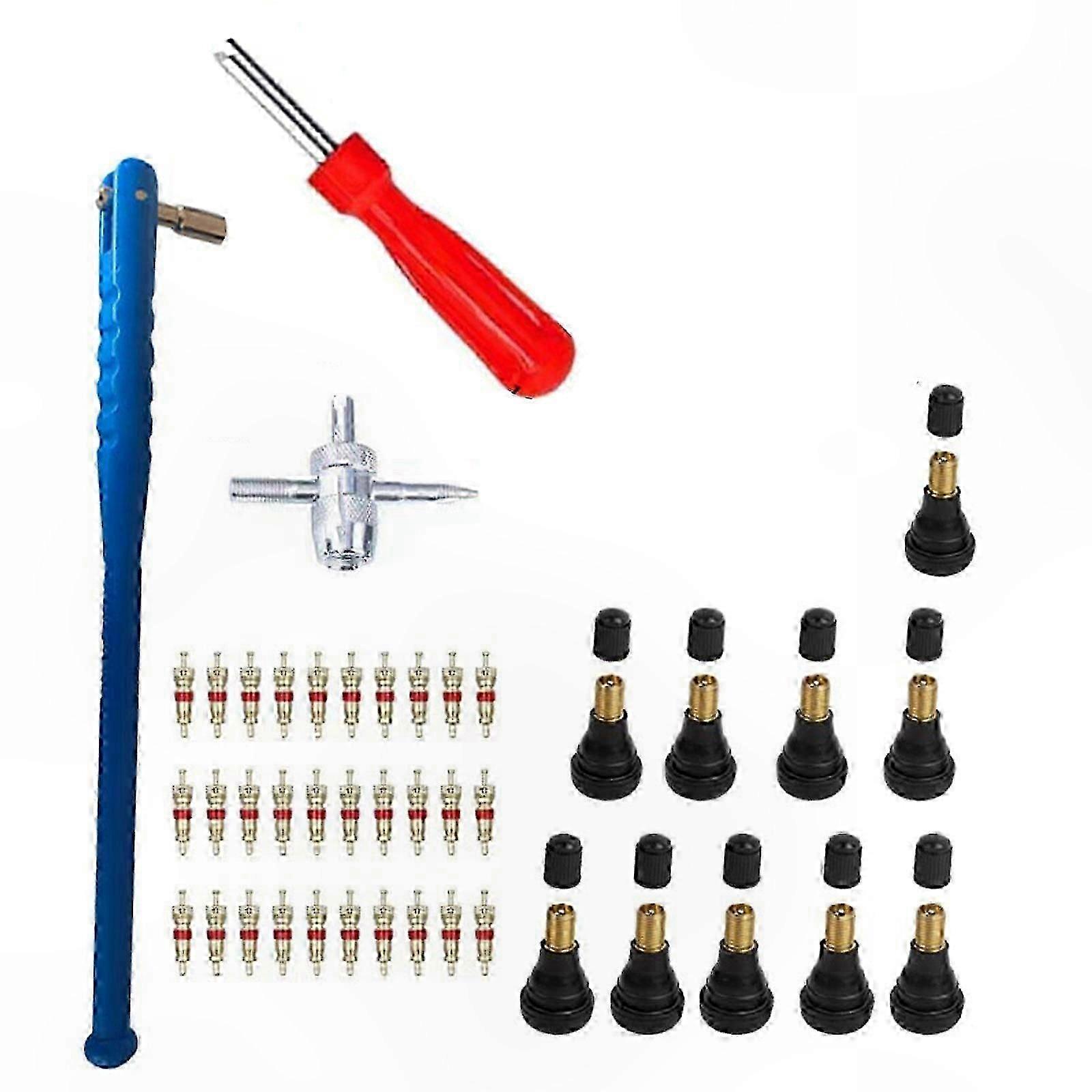 43/23 Piece Valve Tool Set with Tyre Valve Puller, Single Head Valve Remover, Valve Core Repair Tool for Car Tyre Valves