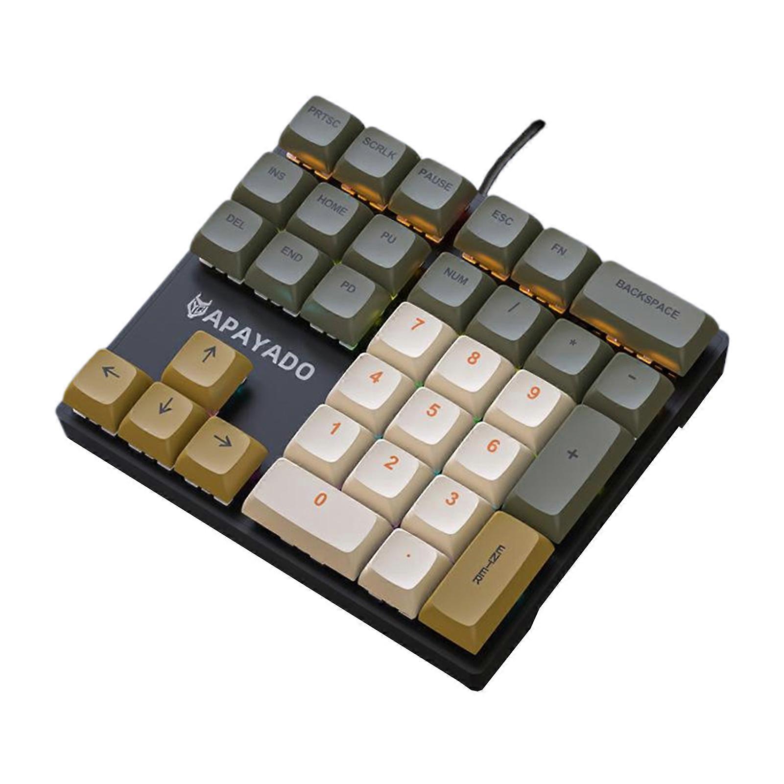 Wired Mechanical Numeric Keypad XDA Key Shape Improved Input Speed K33 Mechanical Numeric Keyboard