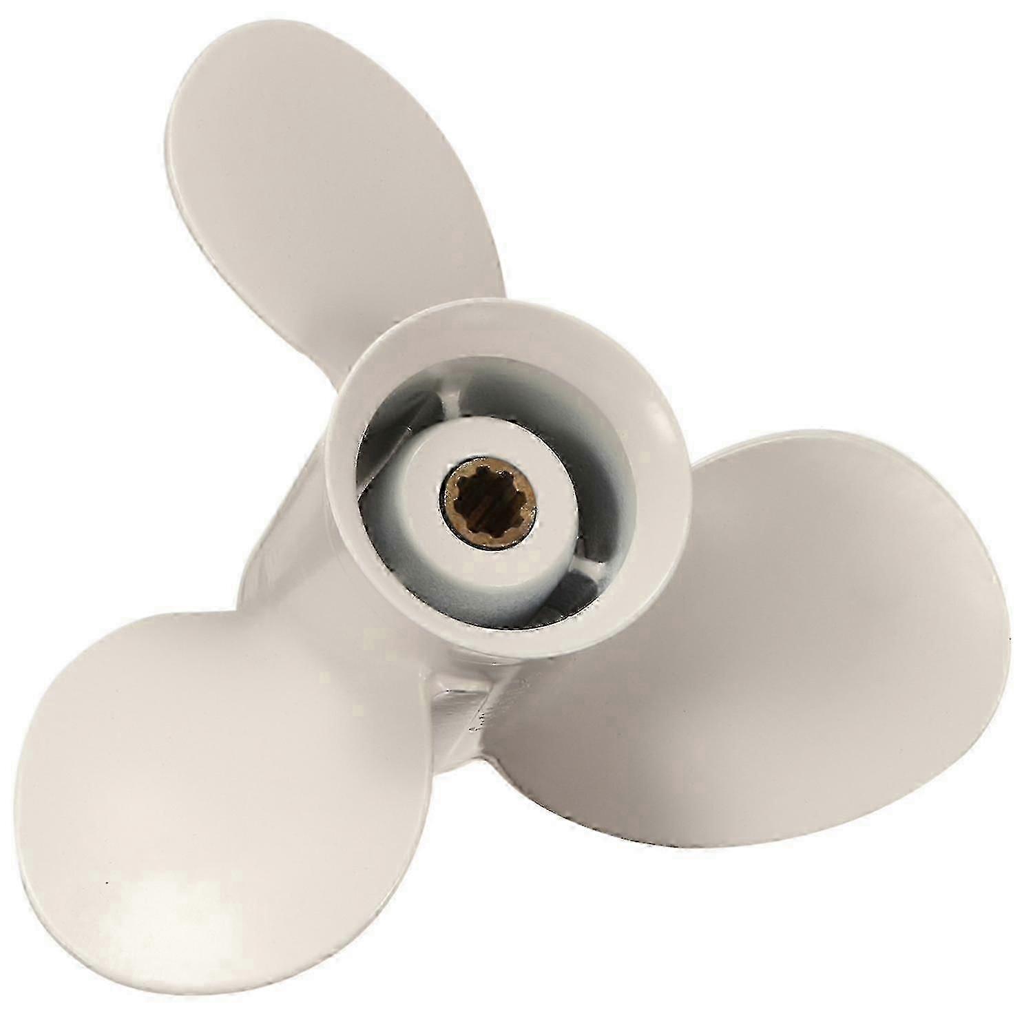 Για Yamaha 9.9 - 15HP 3 - Λεπίδα Αλουμινίου Marine Εξωλέμβια Προπέλα (9 - 1/4 x 9, 8 Spline δόντι)