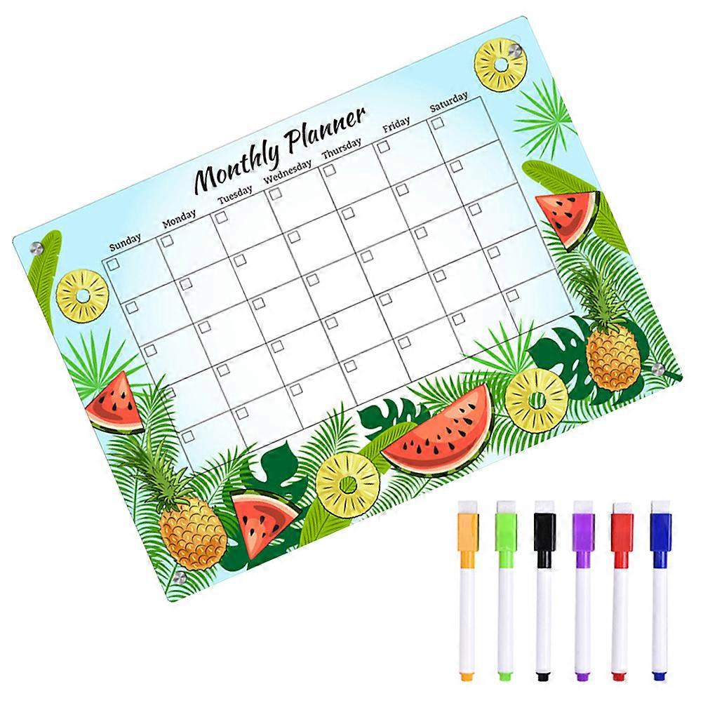 Magnetic Fridge Board Acrylic Schedule Planner for Home Use 1Set
