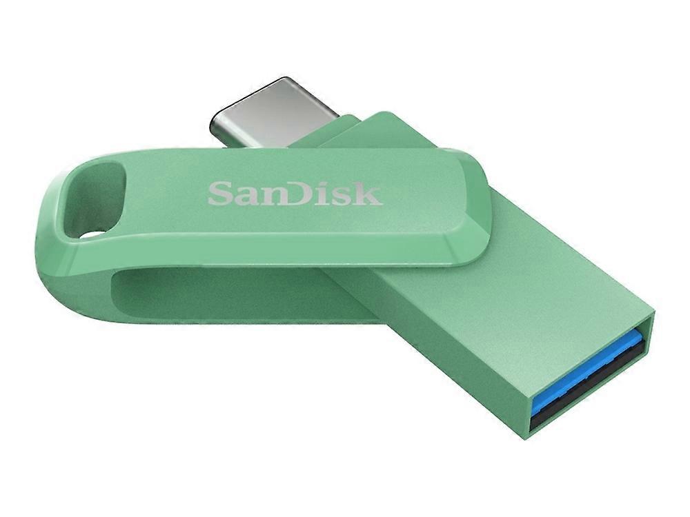 SanDisk Ultra Dual Drive Go - Unità flash USB - 64 GB - USB 3.2 Gen 1 / USB-C - verde assenzio