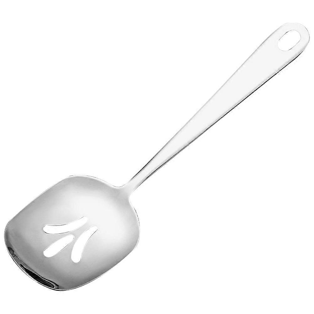 3Pcs Stainless Steel Serving Spoon Set Slotted Spoon Multifunctional Utensil For Buffet Use Practical Silver