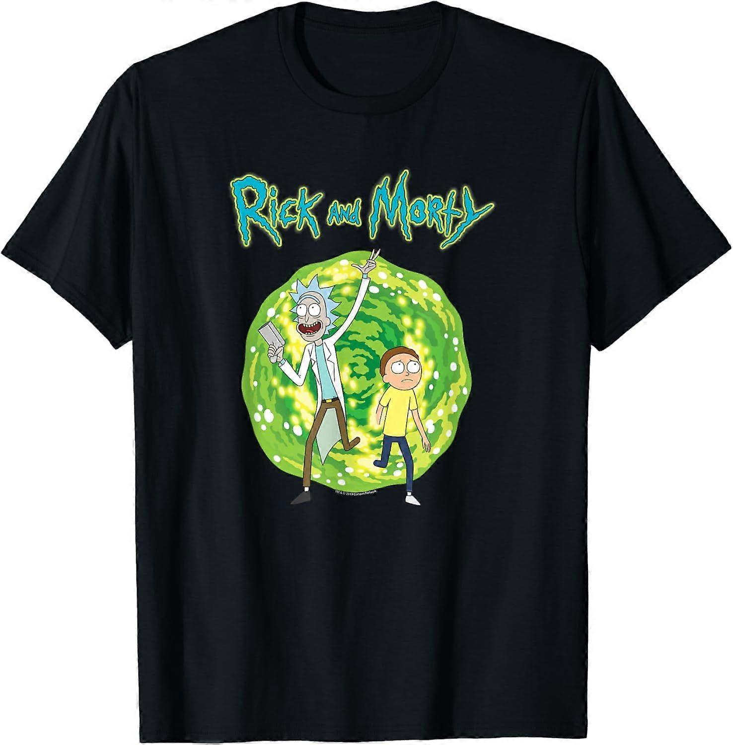 ريك ومورتي البعد بوابة,تي شيرت بأكمام قصيرةJBDSJ124