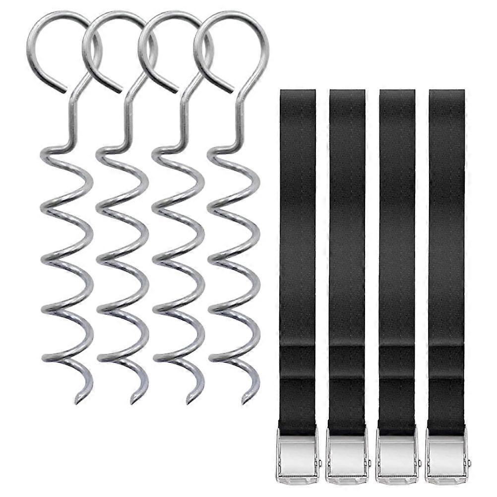 Portable Spiral Dog Anchors 1 Set for Stability and Durability in Outdoor Camping and Daily Use 31X5.6CM