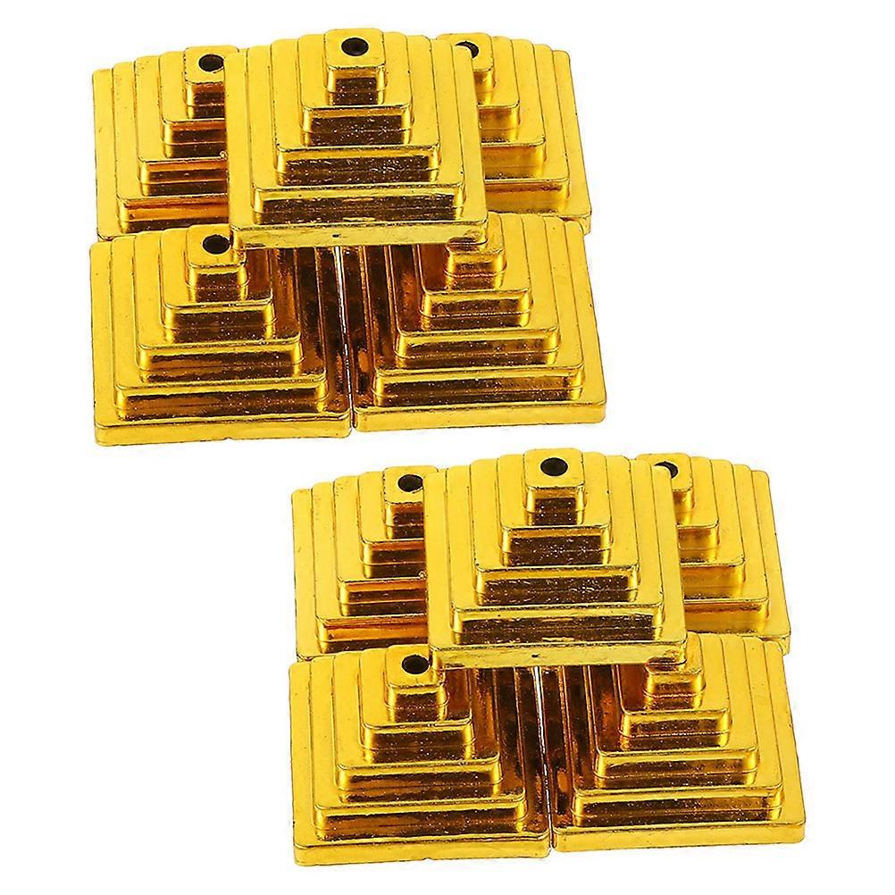 Golden Desk Flag Holder for Office Use 10Pcs Plastic Mini Flag Stands