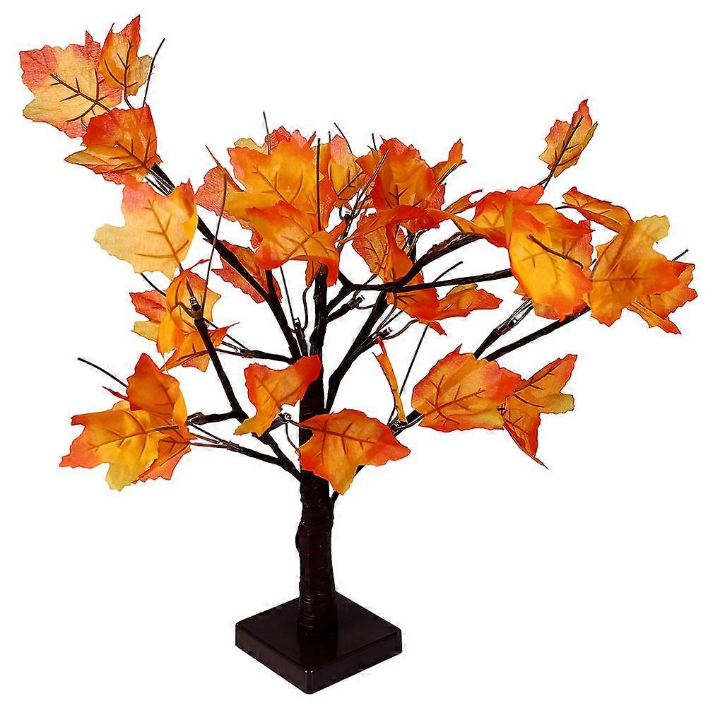 Maple Leaf Tree Lamp Halloween Tree Lamp for Decor 2Pcs Battery USB Powered
