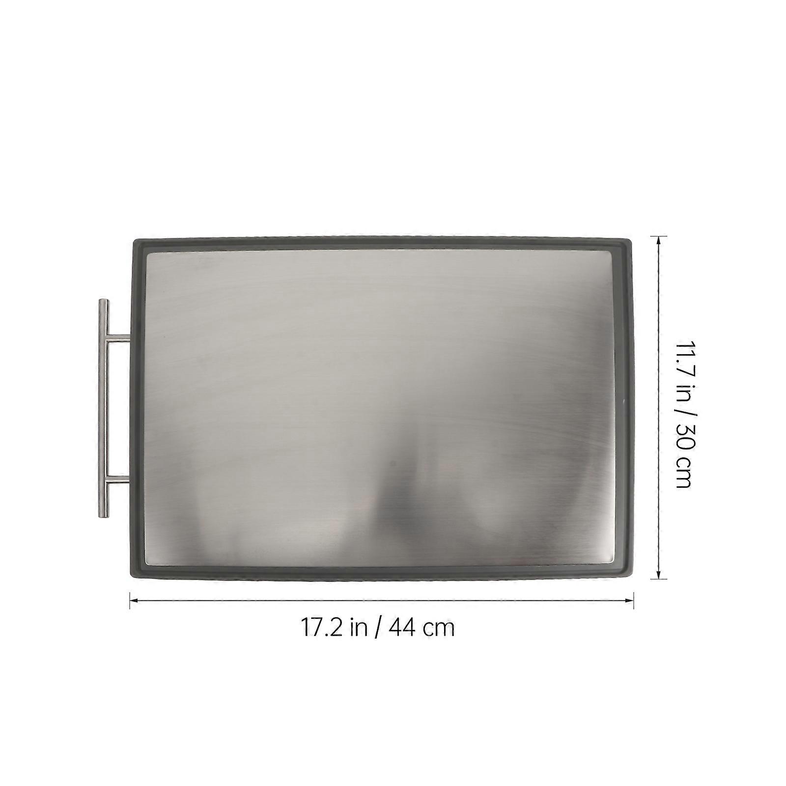 Silver Stainless Steel Chopping Board for Kitchen Use 1Pcs Practical Tool