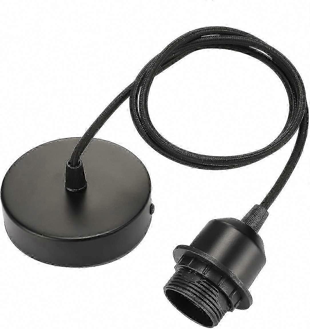 Adjustable 100cm Pendant Lamp with E27 Socket, Screw Ring, and Textile Cable