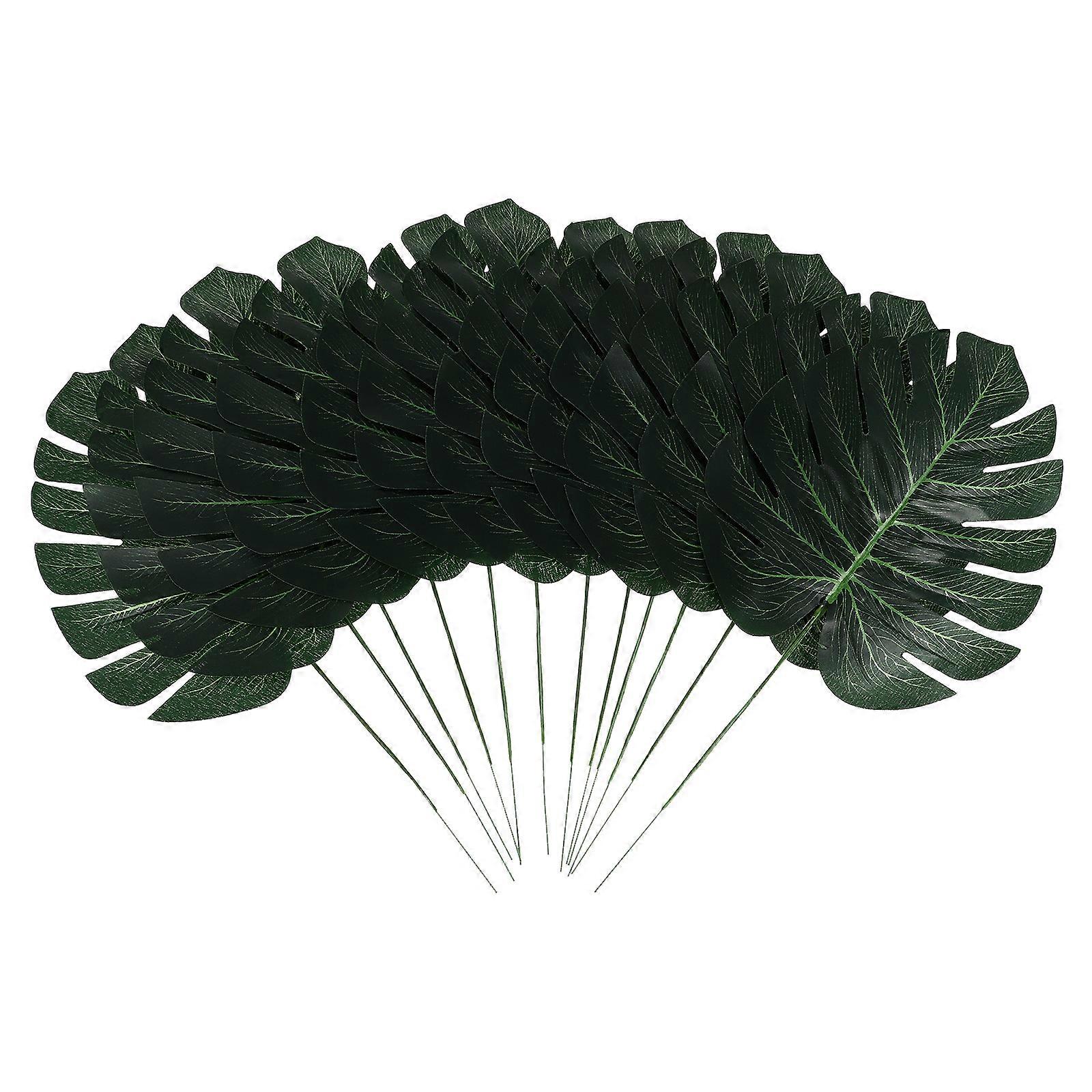 Simulation Turtle Leaves Artificial Plants for Decoration 36Pcs Green