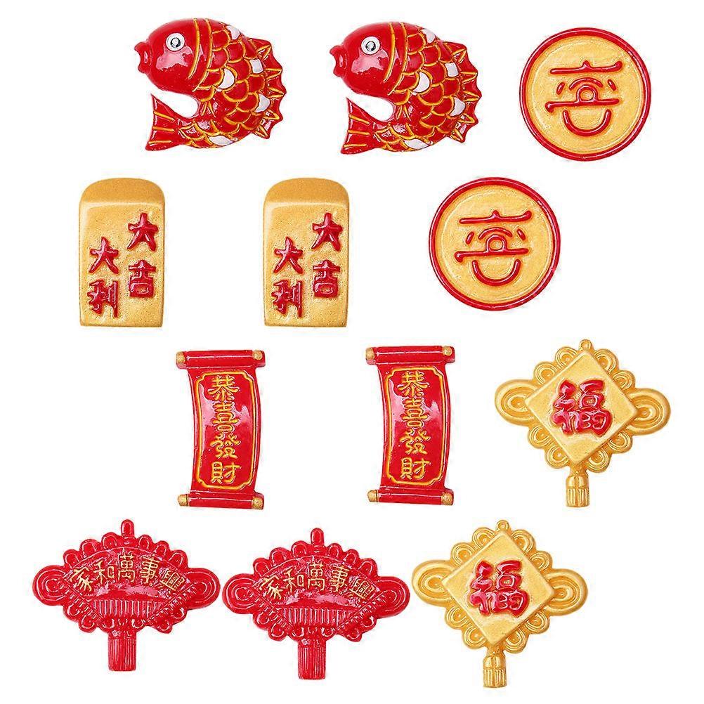 30Pcs Resin Flatback DIY Accessories For Chinese New Year Celebration Perfect For Craft Projects Various Styles