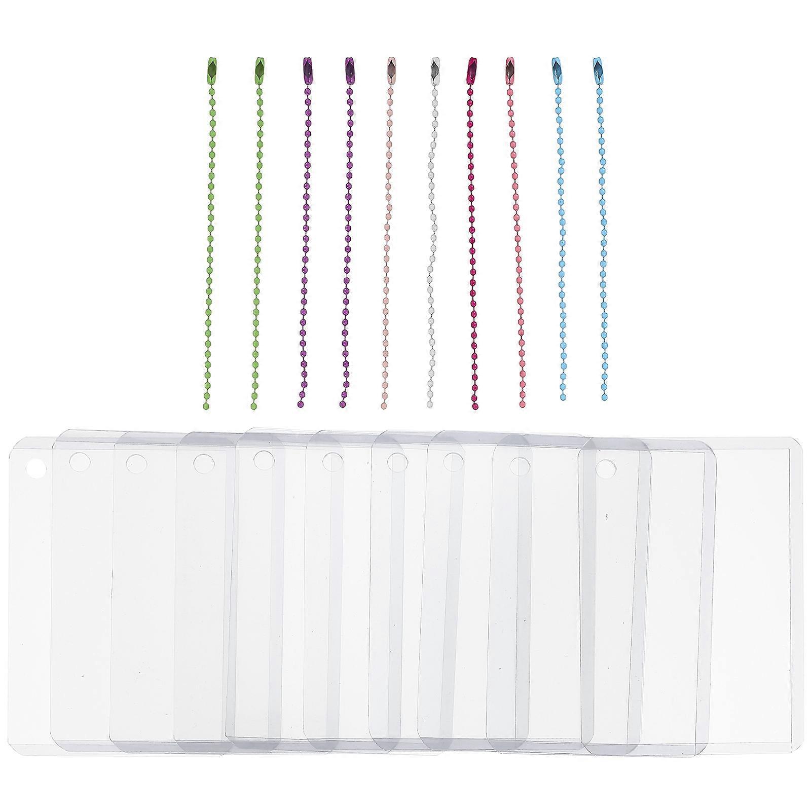 Plastic Photocard Holder for Protective Use with Chain 40Sets