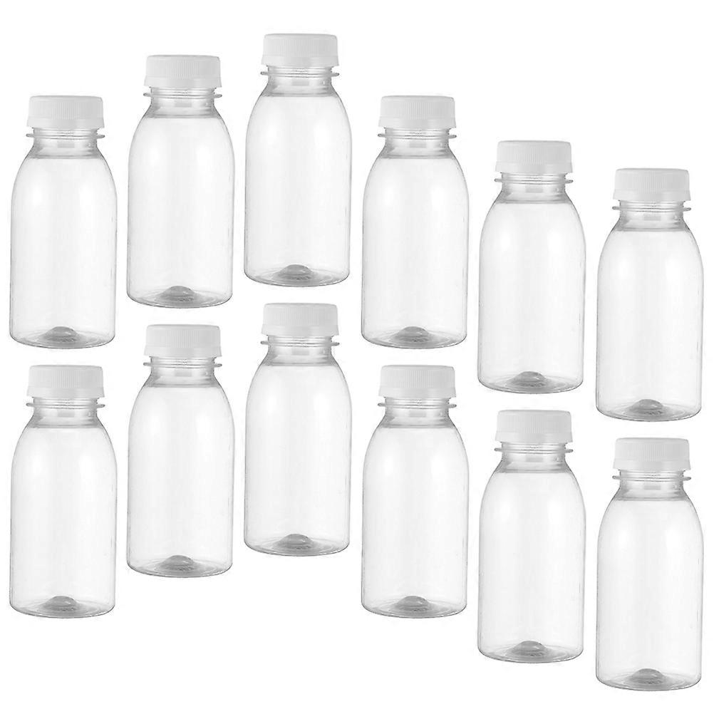 12Pcs Clear Plastic Juice Bottles For Picnics And Excursions With 100ml Volume Storage For Drinks