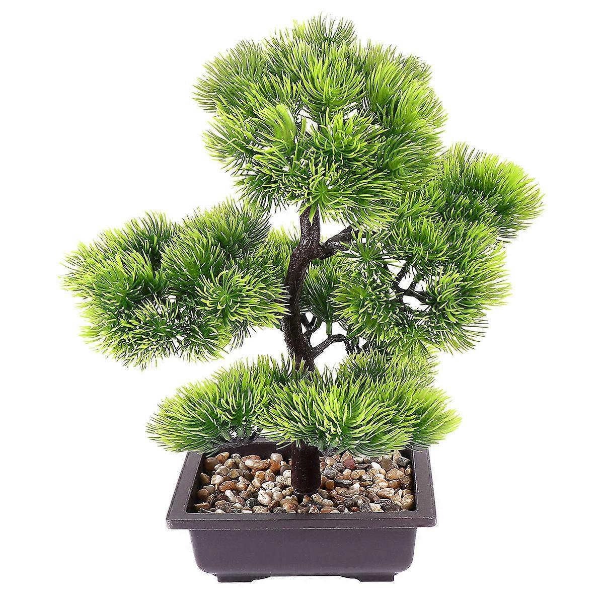 Vivid Imitation Bonsai Ornaments Decorative Display for Coffee Table Dining Room Table 1Set