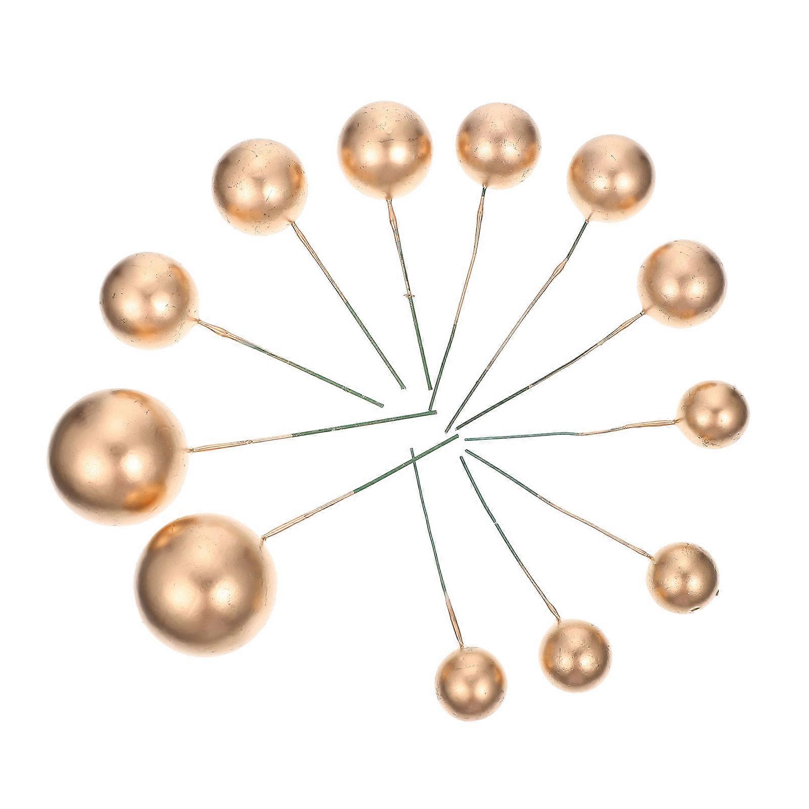 Gold Cake Picks for Cake Decoration Accessories 36Pcs Set