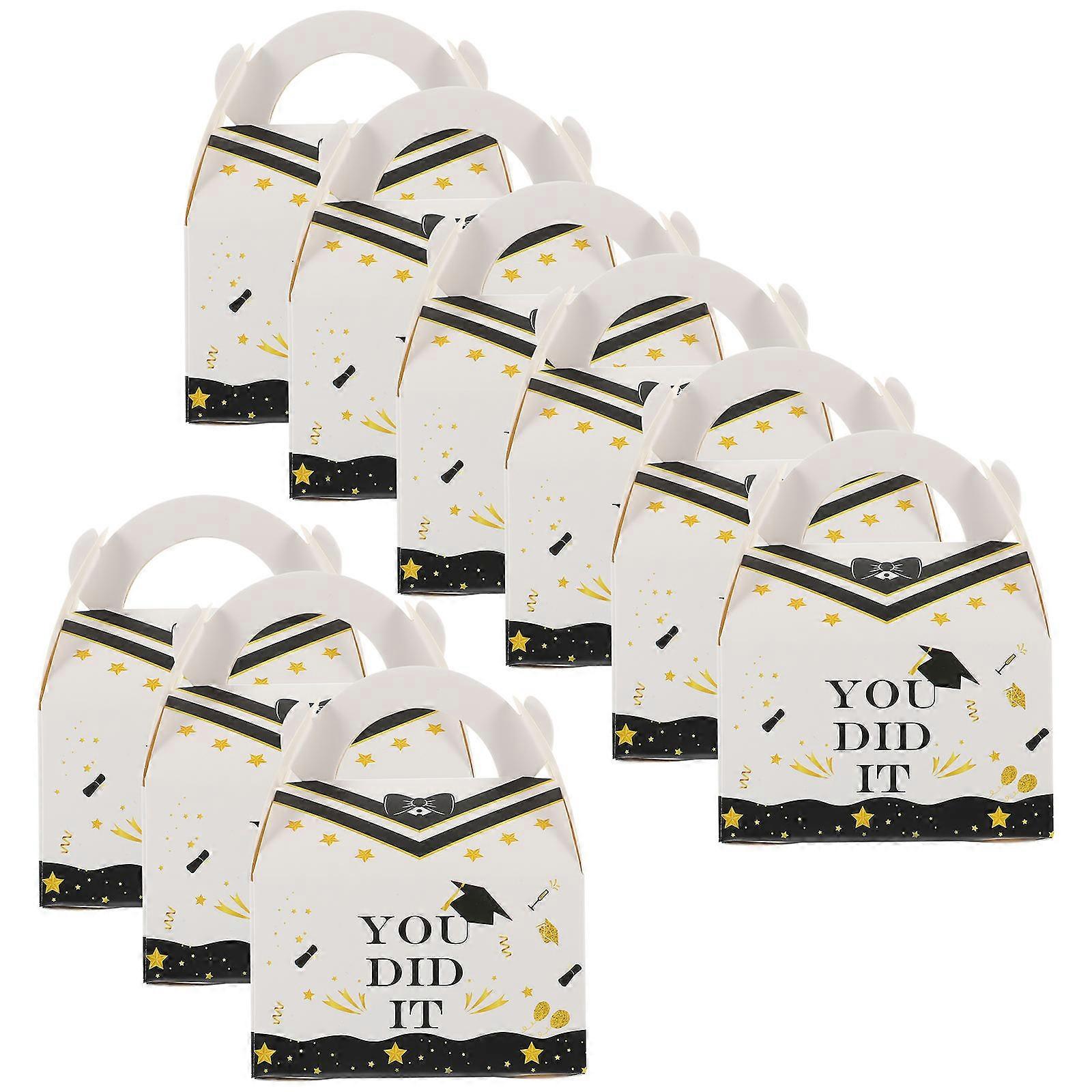 White Rectangular Candy Box Gift Storage 200Pcs Perfect For Graduation Celebration And Packaging Needs