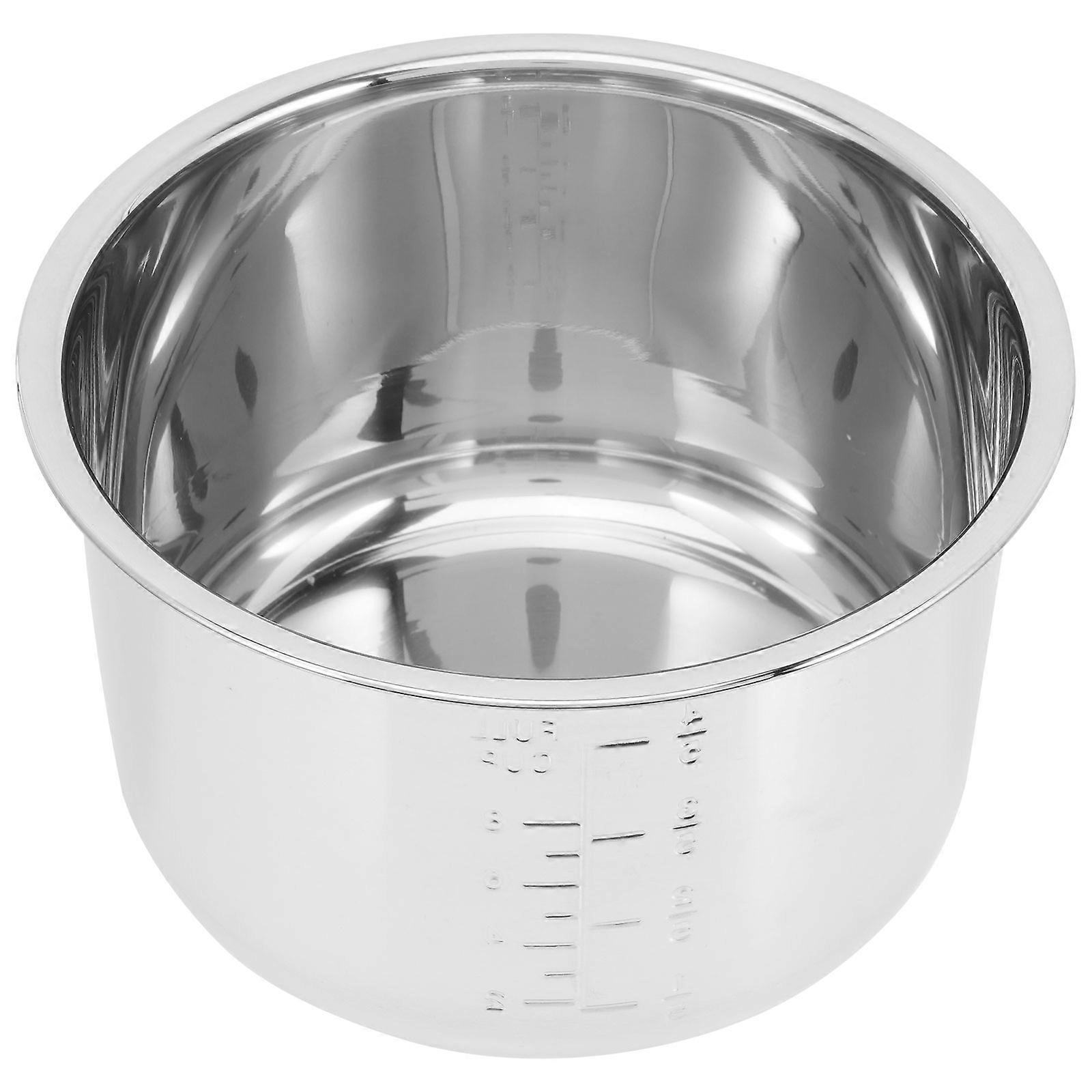 Rice Cooker Liner Stainless Steel Cooker Pot for Multi Use 3Pcs