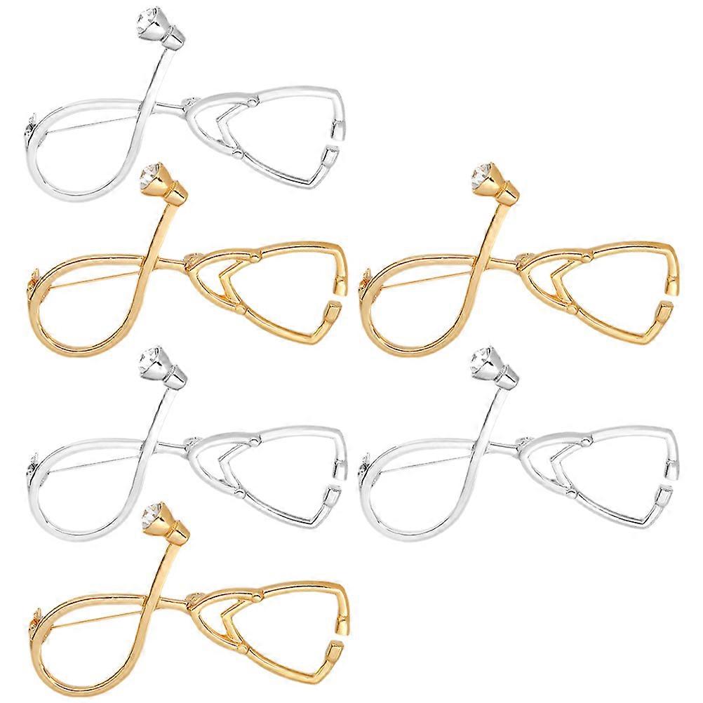 Graduation Stethoscope Brooch Pins for Decoration 12Pcs Assorted Color Pins