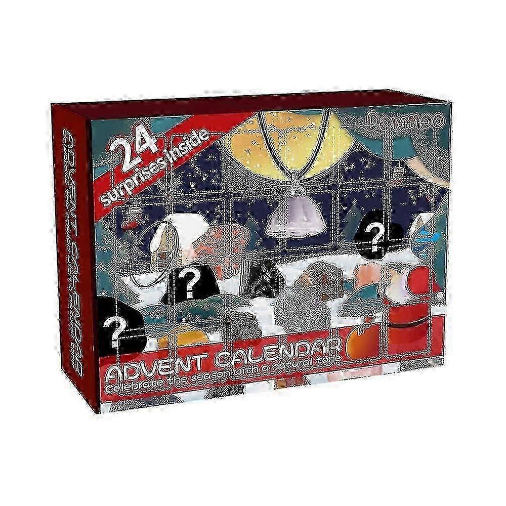 2022 Christmas 24 Days Countdown Advent Calendars - Kids Crystal Gem & Ore Rocks Xmas 24 Grids Blind Box Gift