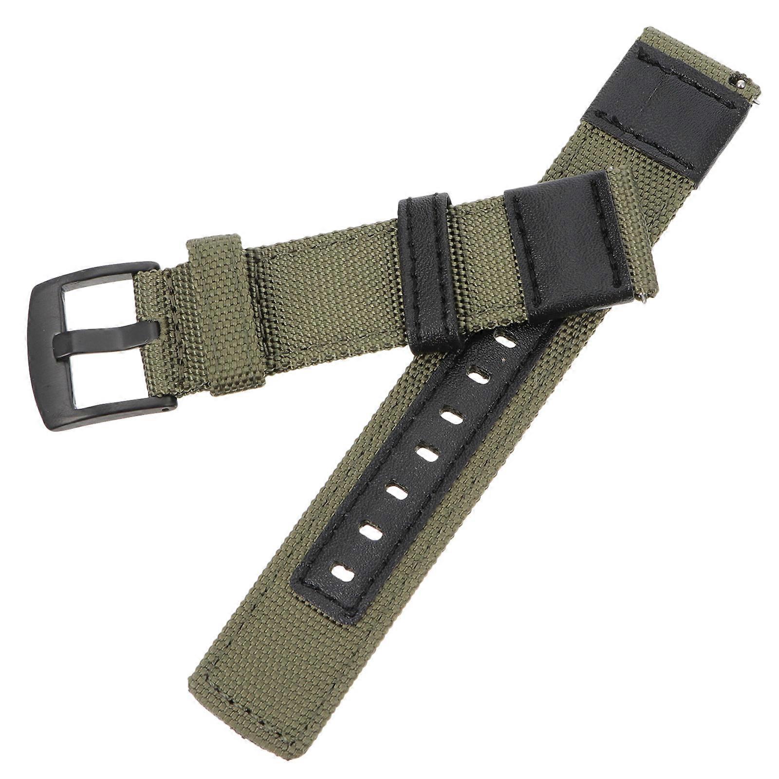 Smartwatch Band Nylon Watch Strap Quick Release Green Color
