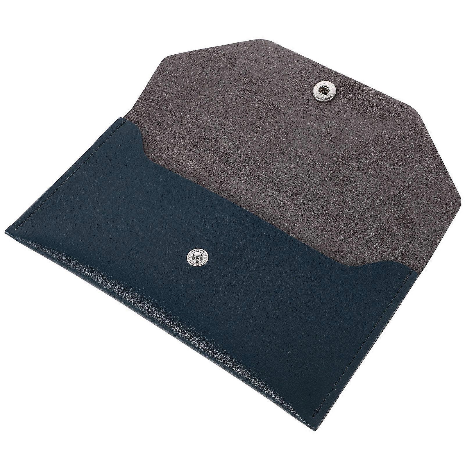 PU Cash Envelope 3Pcs Wallet Rectangular Design Green Suitable For Men Fathers Out Gift