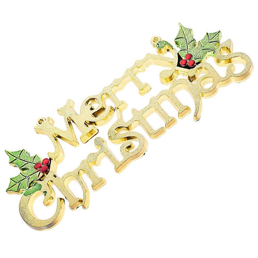 Christmas Letter Decoration Plastic Ornaments for Tree 2Pcs