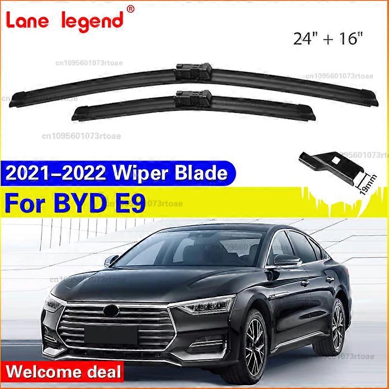 Applies to For BYD E9 2021 2022 2pcs Front Windshield Wiper Blades Windscreen Window Car Rain Brush Accessories 24"+16"