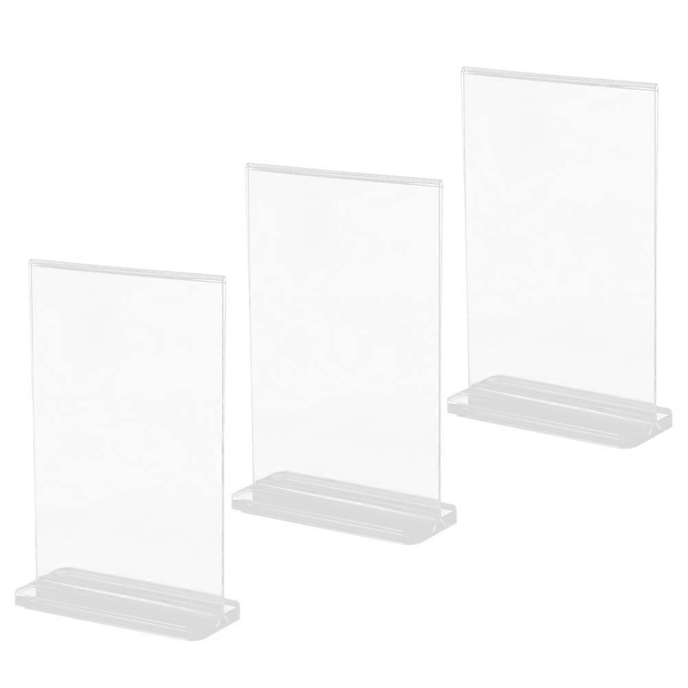 Clear Acrylic Table Sign Holder with Double Sided Display for Trade Show 9Pcs