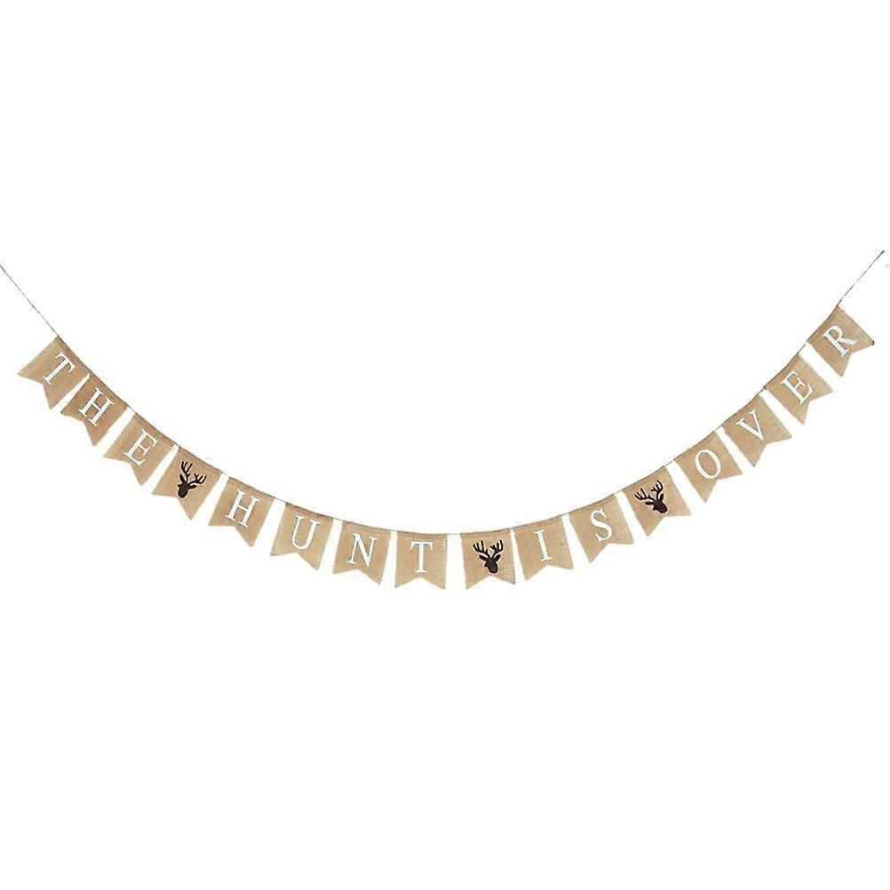 Wedding Decoration Triangle Burlap Banner Bunting Banner 16 Flags