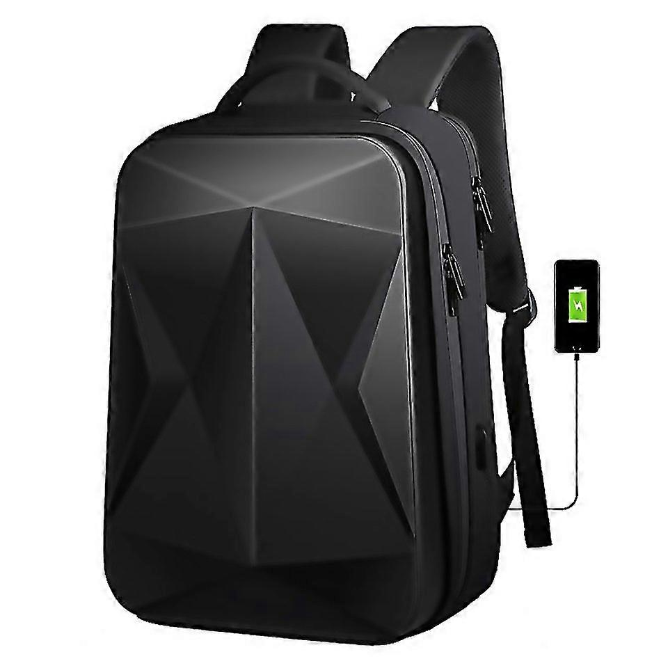 160 Large Capacity Abs Waterproof Laptop Backpack With Usb Charging
