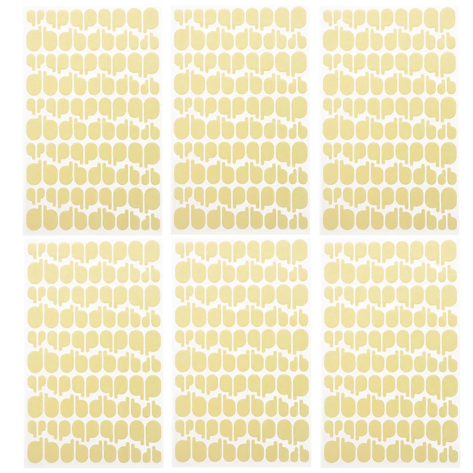 Double-Sided Nail Adhesive Nail Sticker for 6 Sheets White