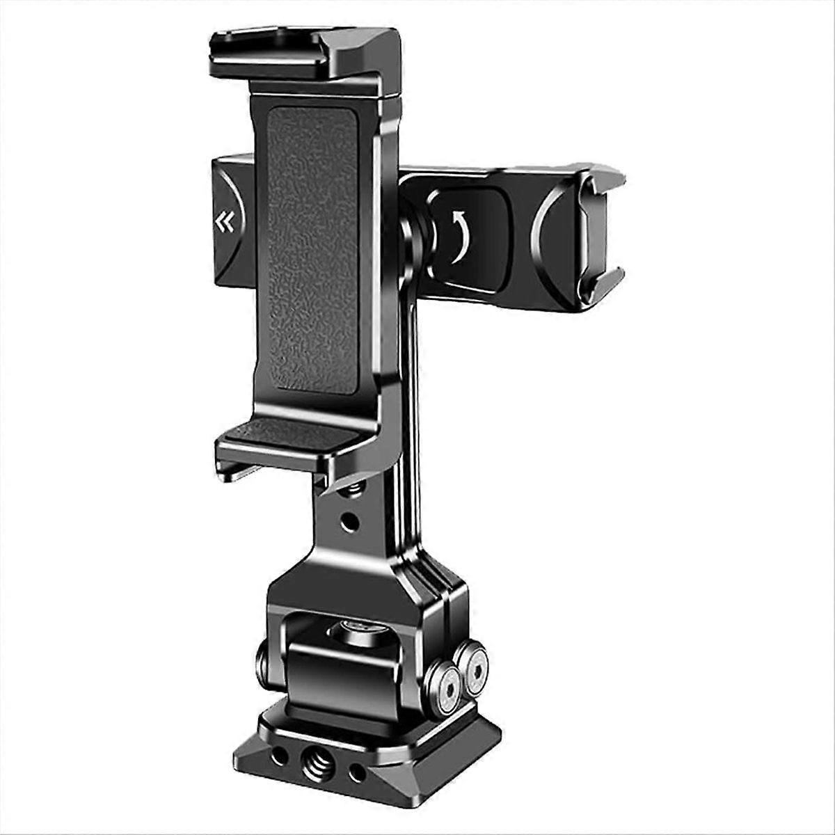 Teleprompter Stand 360 Rotation Dual Phone Holder Tripod Mount 1/4 3/8 Holes for QR Clamp for RSC2 RS3