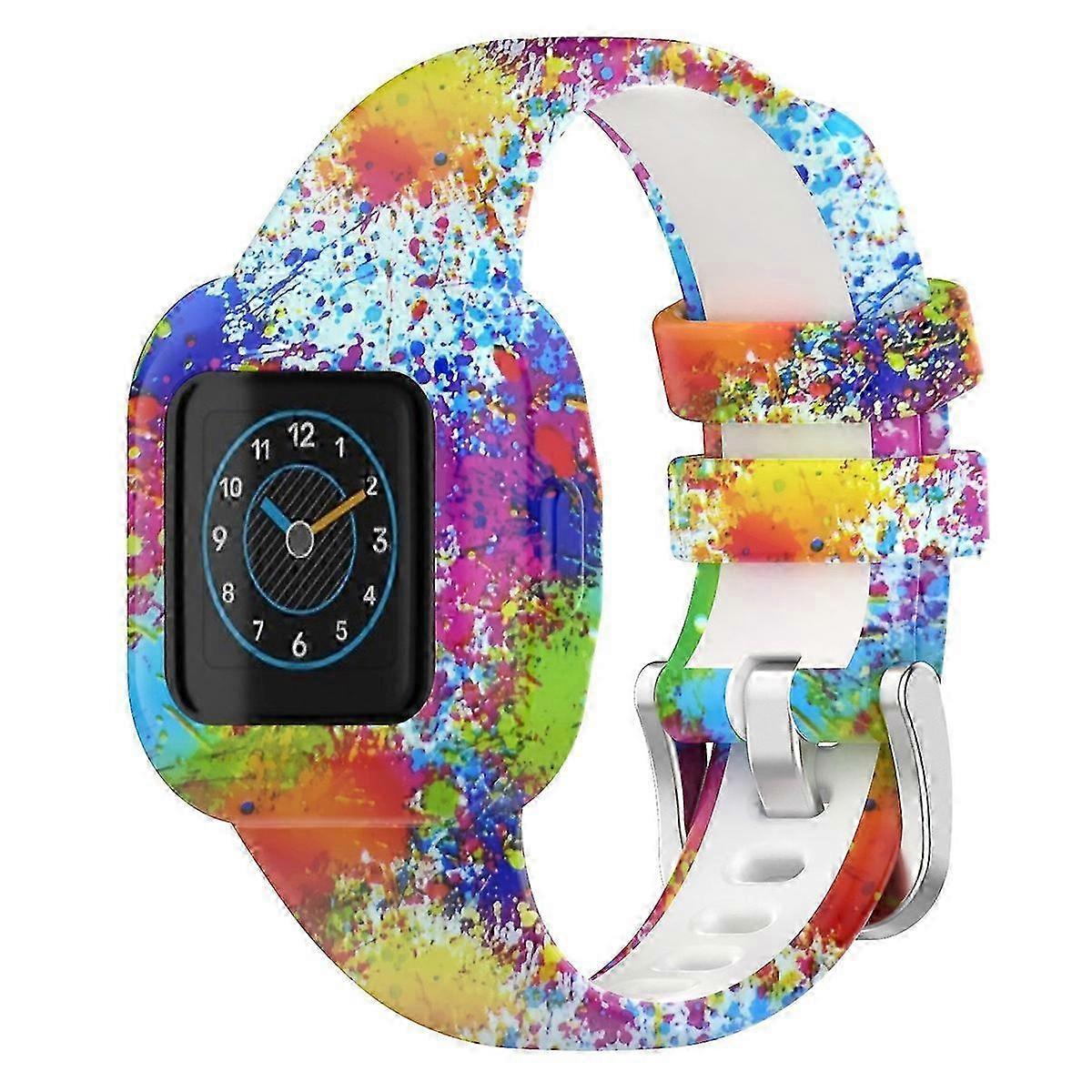 For GarminFit RJ3 Garmin Vivofit JR3 Pattern Printing Silicone Smart Watch Band Wrist Strap Replacem