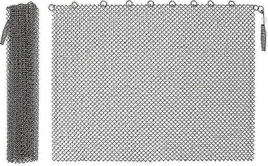Fireplace Mesh Curtain,2PCS Ireplace Mesh Screen Curtain Replacement Protective Cover For Most Fireplaces(24 * 19in)z