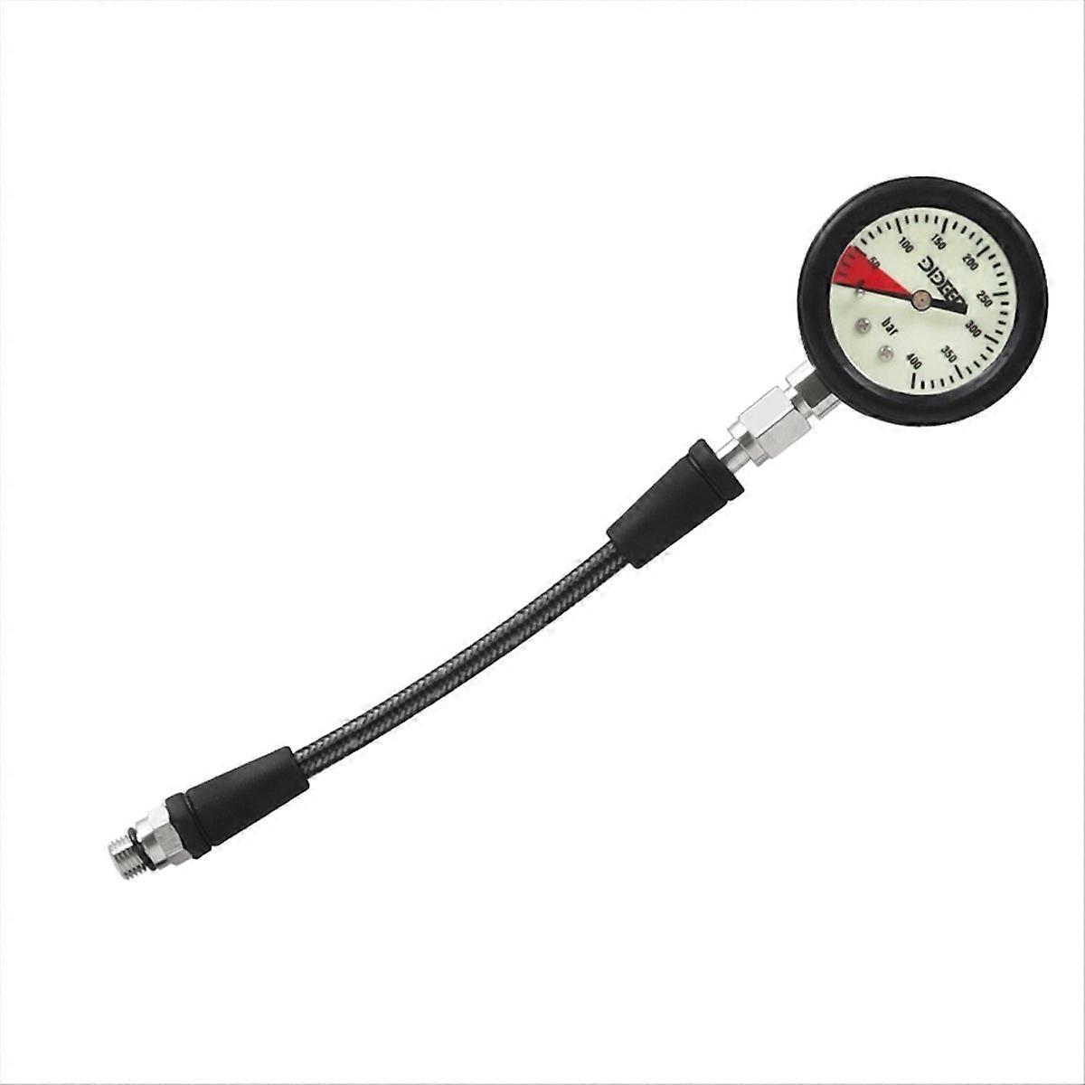 DIDEEP Duikrestdrukmeter Koolstofvezel Geweven Slang 15cm